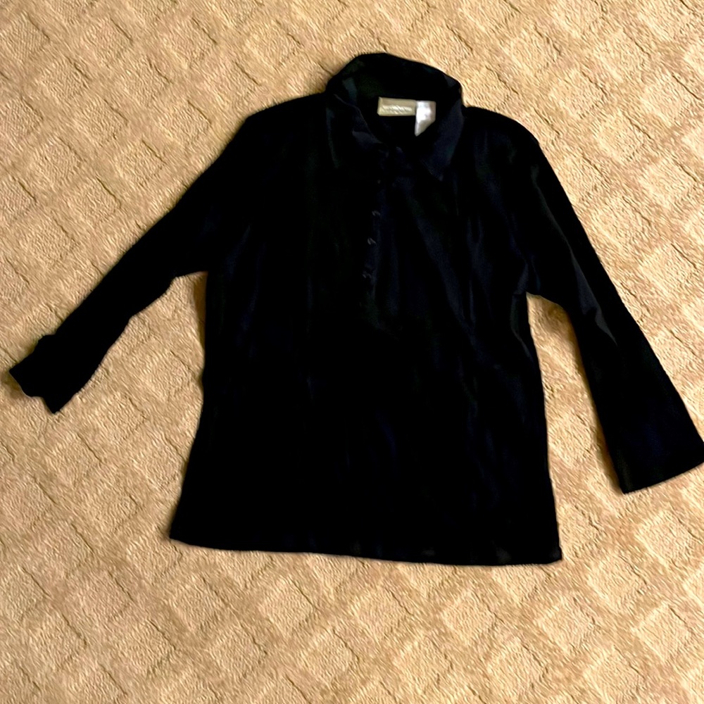 Liz Claiborne Liz Wear Black Long Sleeve Sweater Size Medium